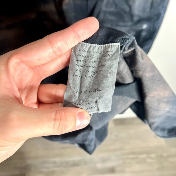 Raquel Allegra Caftan Midnight Tie Dye Lagenlook Shift Dress Sz Large Bohemian - Picture 6 of 7